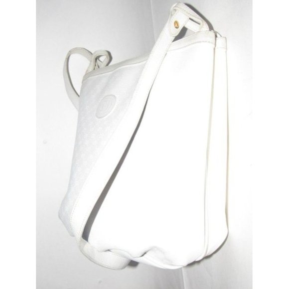 Gucci Vintage White Small G Logo Print Satchel Coated Canvas and Leather - Picture 10 of 12